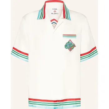 Pánská košile Casablanca Pánská Košile Resort Comfort Fit Z Hedvábí, bílá /...