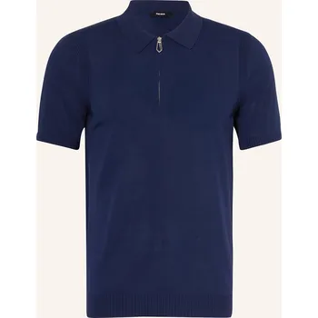 Pánská košile Reiss Pánská Úpletová Polokošile Berkley, tmavě modrá, S