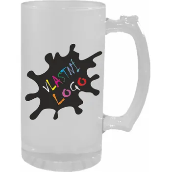 Sklenice Skleněný matný pivní půllitr s vlastním potiskem