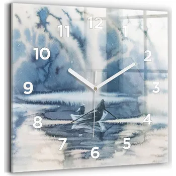 Hodiny Nástěnné hodiny Wallfluent, odstíny modré, 30 cm