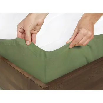 Prostěradlo Dreamy Linens Prostěradlo froté, olivově zelené Dreamy Linens