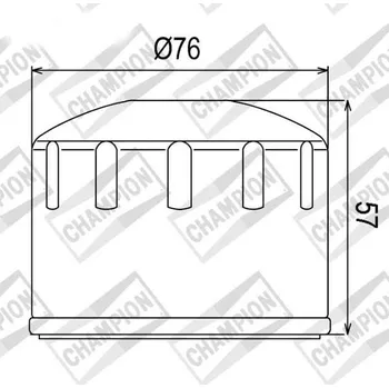 Filtr pro motocykl Olejový filtr CHAMPION COF065 100609705 BMW F 800 S 2006-2010