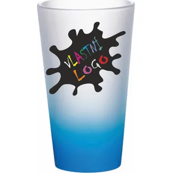 Sklenice Velká matná latte sklenice s vlastním potiskem