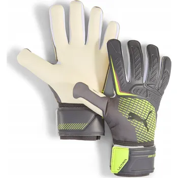 Brankářské rukavice Brankářské rukavice PUMA Ultra Pro NC matte aged silver/yellow alert velikost 10