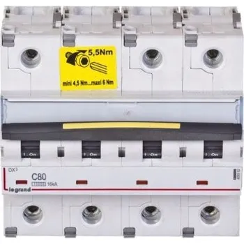 Jistič Jistič 4P C 80A 10kA AC 400V LEGRAND