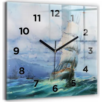 Hodiny Nástěnné hodiny Wallfluent modré 30 cm