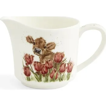 Porcelánový džbánek na mléko Telátko a tulipány
