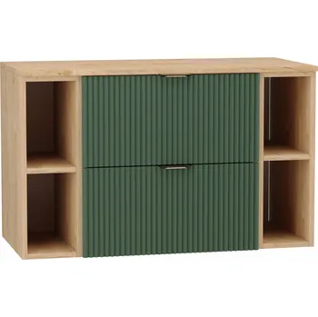 Koupelnový nábytek Skříňka pod umyvadlo se 2 policemi 100 cm Šalvějová/Ořech Willy