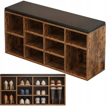 Botník Botník Rebiko s lavicí, 3 police, až pro 10 párů bot