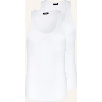 Pánské tričko dsquared2 Pánský Nátělníky, 2 Kusy V Balení, bílá, 50