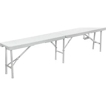 Zahradní lavice Skládací kempingová lavice bílá
