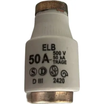 Tavná pojistka - D III E33 50A gG/gL pomalá - doprodej