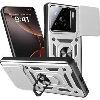 Pouzdro na mobilní telefon Slide odolný kryt na Xiaomi 15 - stříbrný