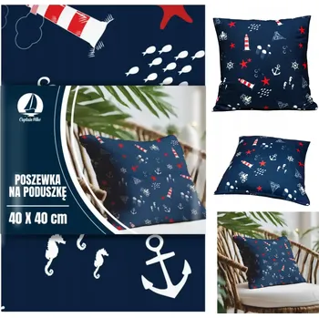 Polštář Dekorativní povlak na polštářek s námořnickým motivem, 40x40 cm - Captain Mike