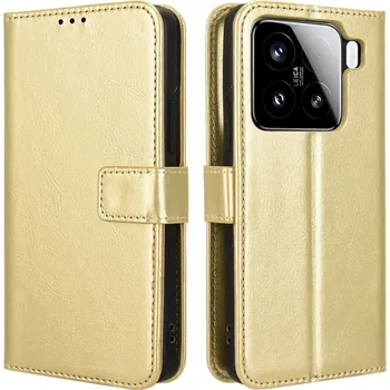 Pouzdro na mobilní telefon Crazy knížkové pouzdro na Xiaomi 15 Pro - zlaté