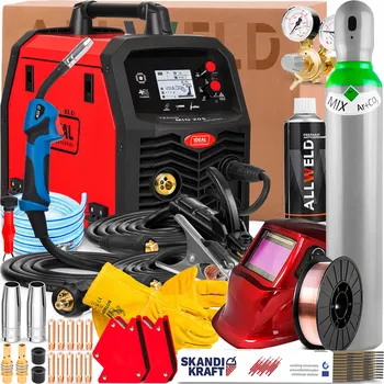 Svářečka POLOAUTOMAT IDEAL TECNO MIG 205 LCD 230V 200A TIG LIFT SYNERGIE MĚKKÉ PÁJENÍ