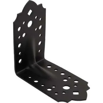 Nábytkové kování Domax Úhelník dekorativní SDS KP1 115x115x65x2,5mm černý* 89861 - doprodej
