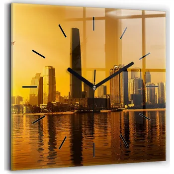 Hodiny Nástěnné hodiny Wallfluent zlaté 30 cm