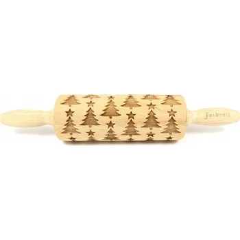 Vánoční dekorace Váleček s vánočním motivem VÁNOČNÍ STROMEČEK / CHOINKA, laserem gravírovaný