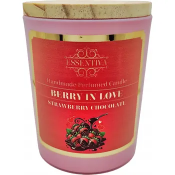 Svíčka BERRY IN LOVE Sójová vonná svíčka Jahoda s čokoládou 160 Ml