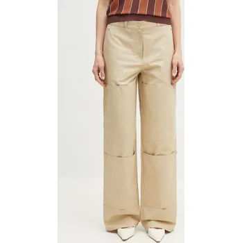 Dámské kalhoty Bavlněné kalhoty Kenzo, 36, béžová, 80X