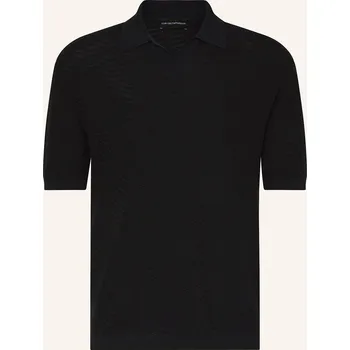 Emporio Armani Pánská Úpletová Polokošile, tmavě modrá, S