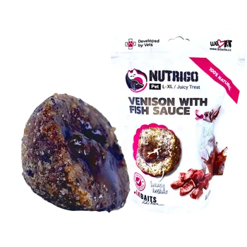 LK Baits Pet Nutrigo Dog Pamlsek Zvěřina s Rybí Omáčkou,L-XL, 200g