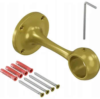 Zábradlí PRŮCHOZÍ DRŽÁK MADLA ZÁBRADLÍ PRO TRUBKY o průměru 25 mm NAZARE P ZLATÝ