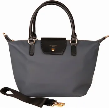 Černo-šedá středně velká kabelka do ruky i na rameno David Jones CM7331