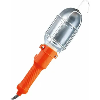 Stojací lampa Solight montážní lampa, E27, AC 230V, 5m, oranžová s kovovou mřížkou WM18