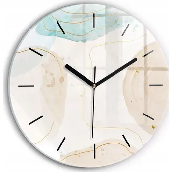 Hodiny Nástěnné hodiny kulatý dekorativní klasické kuchyňské Skvrny akvarelu průměr 30 cm
