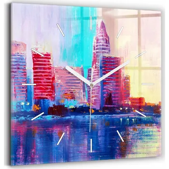 Hodiny Nástěnné hodiny Wallfluent modré 30 cm