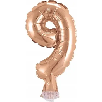 Balónek Dekorace na NAROZENINY Balónky k NAROZENINÁM Fóliový balónek "Číslice 9" na tyčce