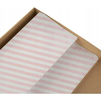 Balící papír Hedvábný papír dárkový balicí papír Pink Diagonální proužky 50x70cm 10 Kusů