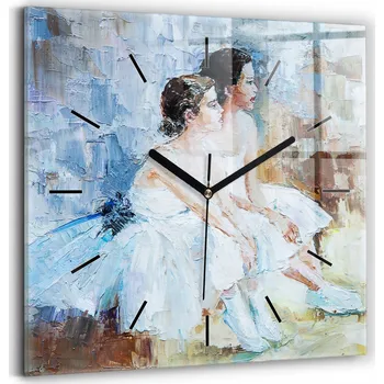 Hodiny Nástěnné hodiny Wallfluent, odstíny modré, 30 cm