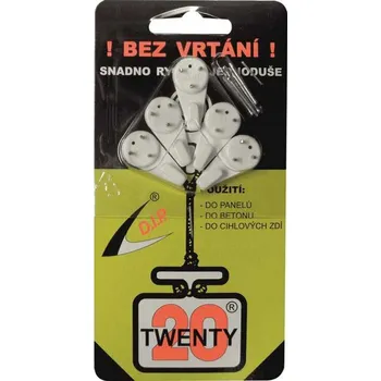 TWENTY háček do panelu UNI (5ks)bílý 1002