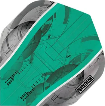 Příslušenství pro šipky Pentathlon Letky Silver Edge - Aqua PNT0191