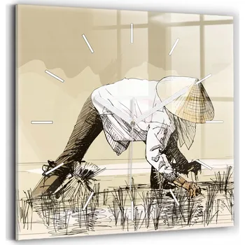 Hodiny Nástěnné hodiny Wallfluent béžové 30 cm