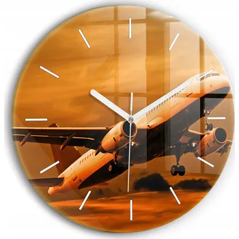 Hodiny Nástěnné hodiny Wallfluente oranžové 30 cm