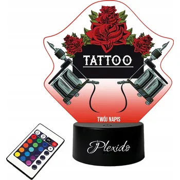 Lampička LAMPIČKA na SKLE S Potiskem Tatér Studio LED RGB + DÁLKOVÝ OVLADAČ 16 BAREV