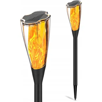 Venkovní osvětlení SOLÁRNÍ LAMPA LED ZAPICHOVACÍ SLOUPEK EFEKT PLAMENE LUCERNA OHEŇ TRN