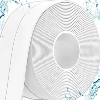 Lepicí páska TĚSNICÍ PÁSKA DO VANY, SPRCHOVÉHO KOUTU, UMYVADLA BÍLÁ SAMOLEPICÍ ŠIROKÁ 3.2 m