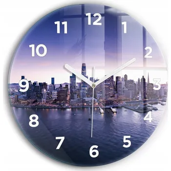 Obraz Tichá nástěnná skleněná hodina s výhledem na San Francisco kulatý průměr 30 cm
