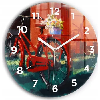 Hodiny Nástěnné hodiny kulatý dekorativní klasické kuchyňské Malované kolo průměr 30 cm