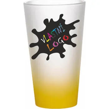 Sklenice Velká matná latte sklenice s vlastním potiskem