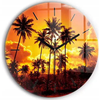 Hodiny Nástěnné hodiny Wallfluent oranžové 60 cm