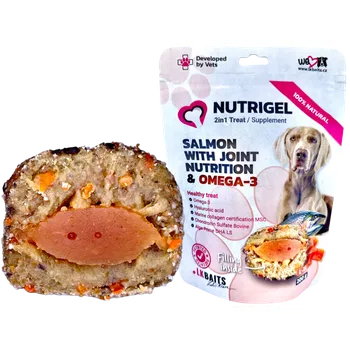 LK Baits Pet Nutrigel Dog,Losos s Kloubní Výživou a OMEGA-3, L-XL, 200g