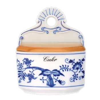 Dóza na potraviny Cibulák Slánka závěsná s víčkem 0,70l CUKR Originál Český porcelán Dubí