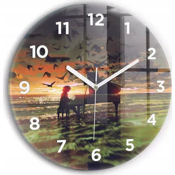 Hodiny Nástěnné hodiny Wallfluente zelené 30 cm