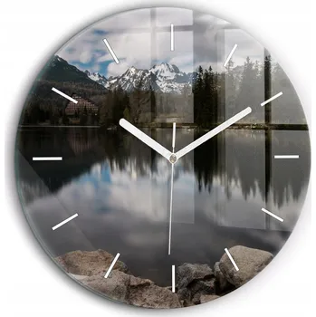 Hodiny Čtvercové Skleněné Nástěnné Hodiny Do Kanceláře Vysoké Tatry na Slovensku fi60 cm